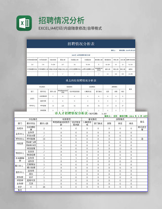 招聘情况分析表excel模板