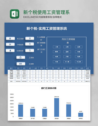 新个税使用工资管理系统excel模板