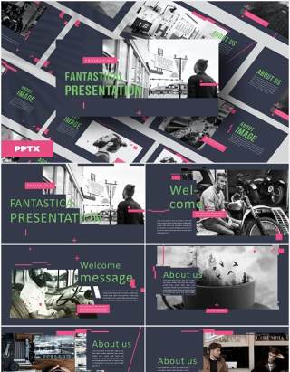 作品图片展示PPT模板Fantastical - Powerpoint Template