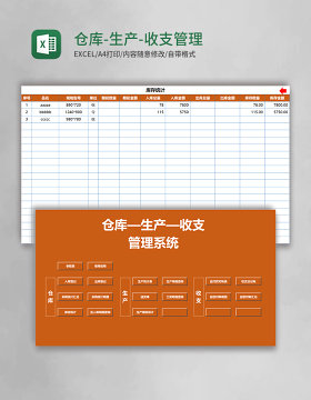 仓库-生产-收支Excel管理系统
