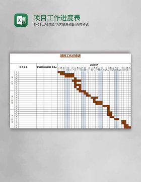 项目工作进度表