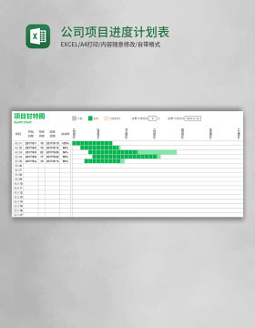 公司项目进度计划表
