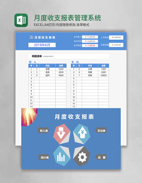 月度收支报表管理系统