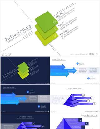 分层结构图表PPT素材Structure & Layers