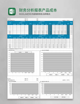 财务分析报表产品成本分析表excel模板