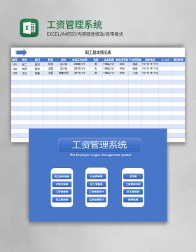 工资管理系统Excel模板