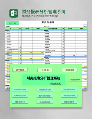 财务报表分析管理系统