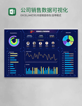 公司销售数据可视化Execl模板