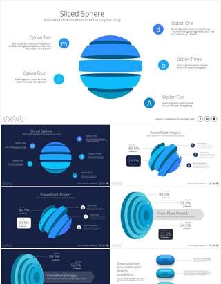 球形球体信息图表PPT素材Infographics