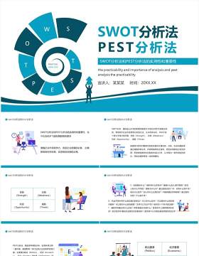 SWOT分析法和PEST分析法的实用性和重要性动态PPT模板