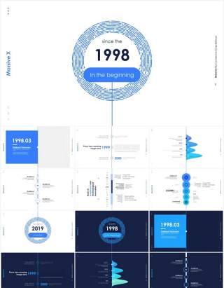 时间轴信息图表PPT素材模板Timeline Infographics