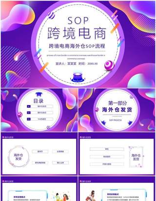 跨境电商海外仓SOP流程动态PPT
