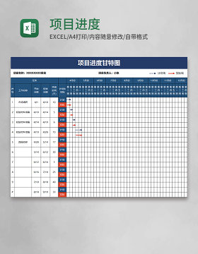 项目进度甘特图word模板