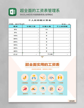 超全面实用的工资表管理系统