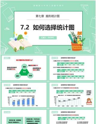 部编版六年级数学上册如何选择统计图课件PPT模板