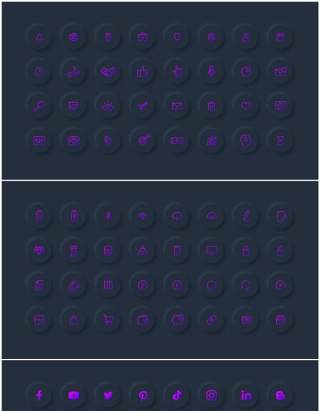 深色图标PPT素材元素Icons