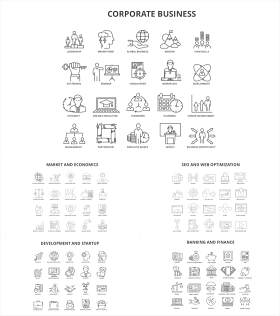 黑白图标图形PPT元素Icons