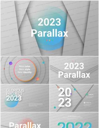 创意国外视差PPT幻灯片模板无图片2023 Versatile Parallax