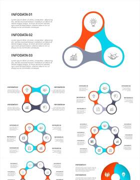 圆形信息图PPT素材元素Diagrams