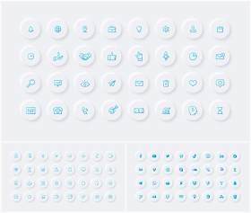 简洁图标PPT素材元素Icons