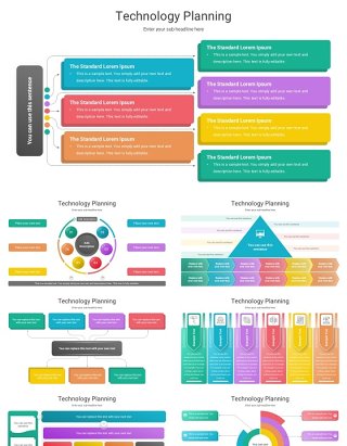 技术规划信息图PPT模板Technology Planning