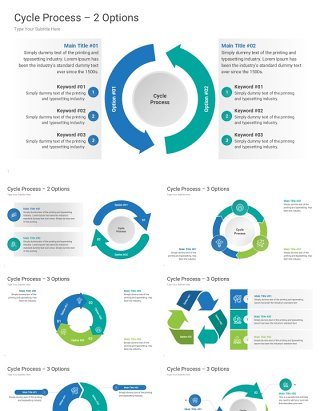 循环流程过程图PPT信息图表模板Cycle Process