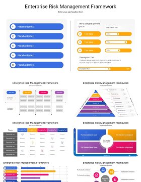 企业风险管理框架分析信息图PPT模板Enterprise Risk Management Framework