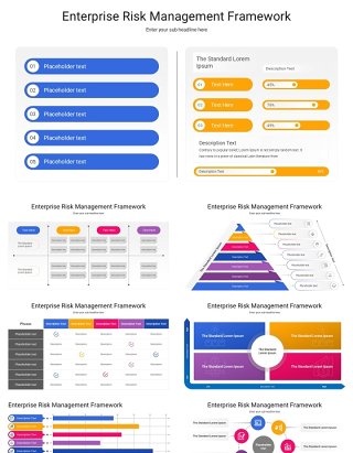 企业风险管理框架分析信息图PPT模板Enterprise Risk Management Framework