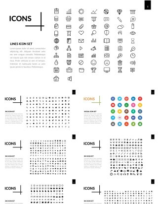 1000个小图标PPT素材Icon set