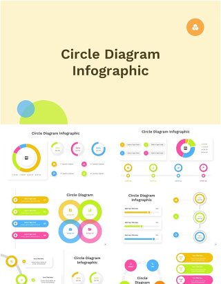 圆形图PPT信息图表模板Circle Diagram Infographic - Powerpoint