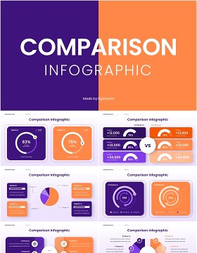 对比图资讯图信息图表PPT模板COMPARISON Presentation