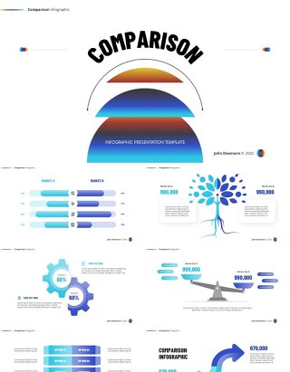 对比图PPT信息图表Comparison