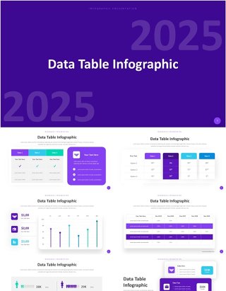 表格统计数据分析PPT模板data table statistic