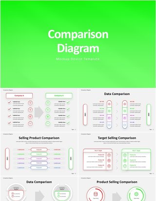 对比图信息图表PPT模板Comparison Diagram - Infographic Presentation Template