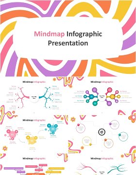 思维导图PPT信息图表素材Mindmap PowerPoint Infographic Groovy Style