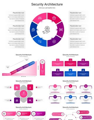 安全体系结构信息图PPT模板Security Architecture