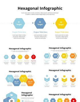 六边形信息图PPT模板素材Hexagonal Infographic - Presentation Template