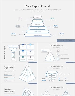 数据漏斗图PPT信息图表模板Funnel Infographic