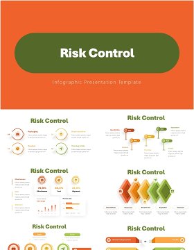 风险控制数据分析PPT信息图表素材Risk Control Infographics