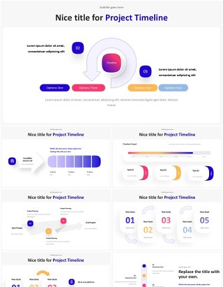 项目时间表信息图表PPT模板Project Timeline Infographic