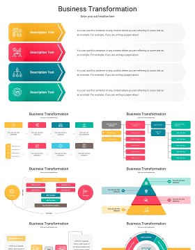 企业变革业务转型信息图结构图PPT模板Business Transformation