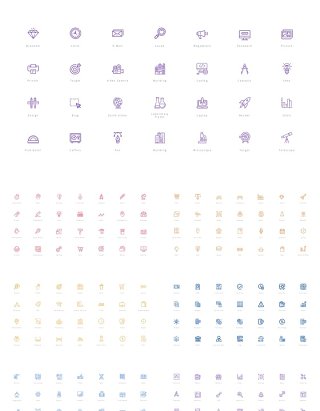 280个图标PPT素材 Bonus vector Icons