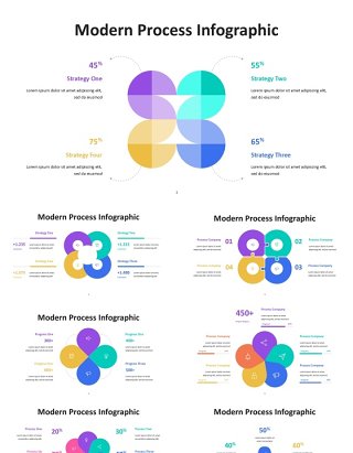 现代信息图表PPT模板Modern Process Infographic - Presentation Template