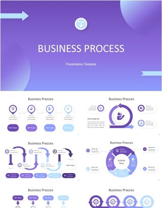 商务处理业务流程PPT信息图表business process powerpoint