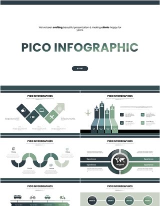 信息图表PPT模板素材Pico Infographic 2