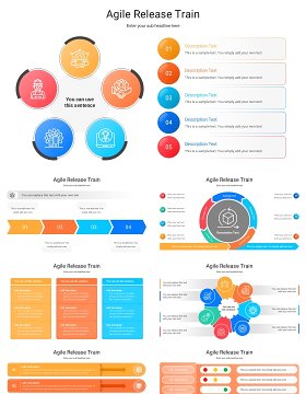 灵活的发布训练信息图表PPT模板Agile Release Train