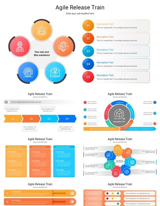 灵活的发布训练信息图表PPT模板Agile Release Train