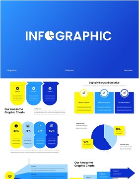 数字信息图表PPT素材模板Infographic