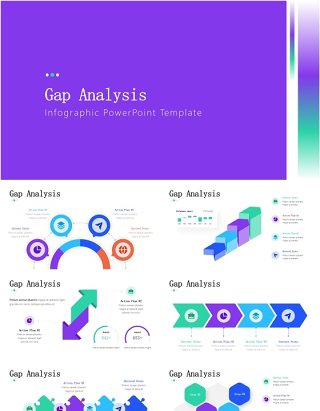 差距差异分析信息图PPT模板Gap Analysis Infographics