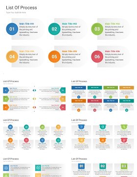 目录列表流程图PPT模板素材List Of Process